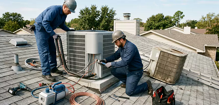 Condensing Unit Installation in Waxhaw