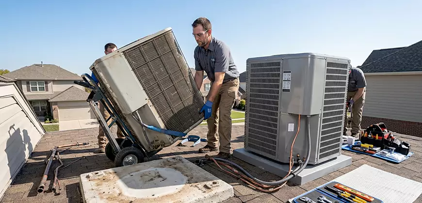 Emergency Air Conditioning Unit Swap in Waxhaw